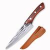 6 Inch Japanese Knife Handmade Forged Fruit Paring Knife Natural Wood Handle Utility Knives