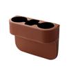 MaT Store Car Side Storage Box Cup Holder Seat Pocket Car Gap Insert Type (Brown)