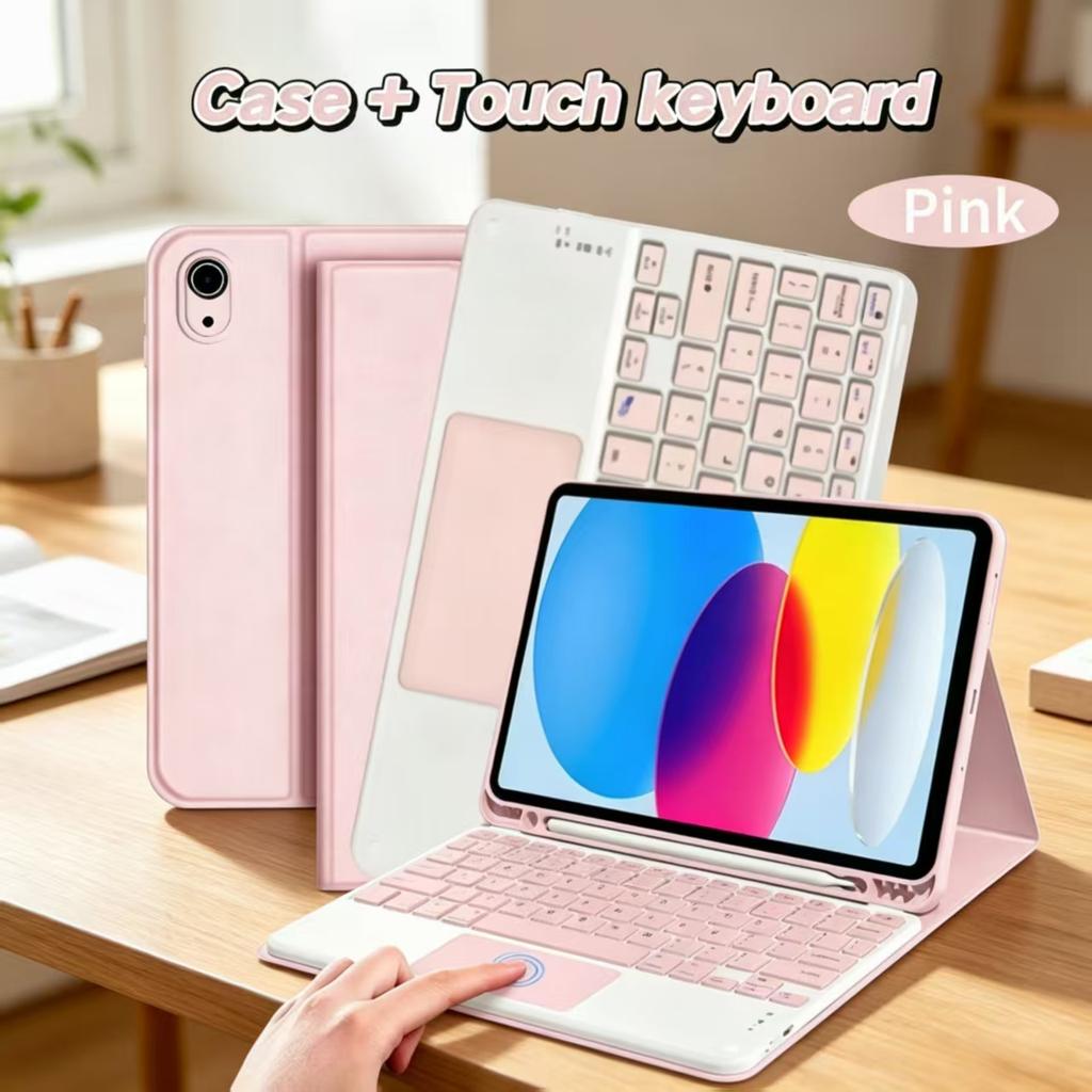 Case for iPad A16/A19 11 Inch /, Wireless Bluetooth Keyboard Case for iPad 10th 10.9 Inch , for iPad Smart Stand Cov