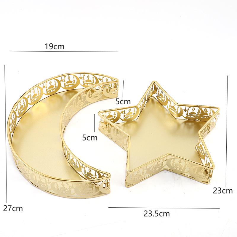 Star and Moon Christmas Ornament Tray - Middle Eastern Dessert and Fruit Bowl