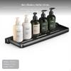 Foldable Bathroom Shelf, NoDrill Wall Mounted Organizer, Space Aluminum Gunmetal Gray 30cm