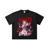 260 GSM Double Yarn 32 Count 100% Cotton Demon Slayer V72 Nezuko Print Unisex Heavy Cotton T Shirt