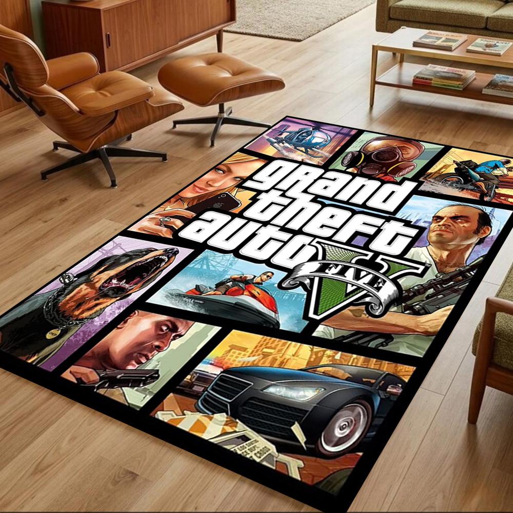Gta Area Rug Suitable for Foyer Game Room Dormitory Decorate Room Anti-slip Rug Decorate Offices Wedding Party Gift