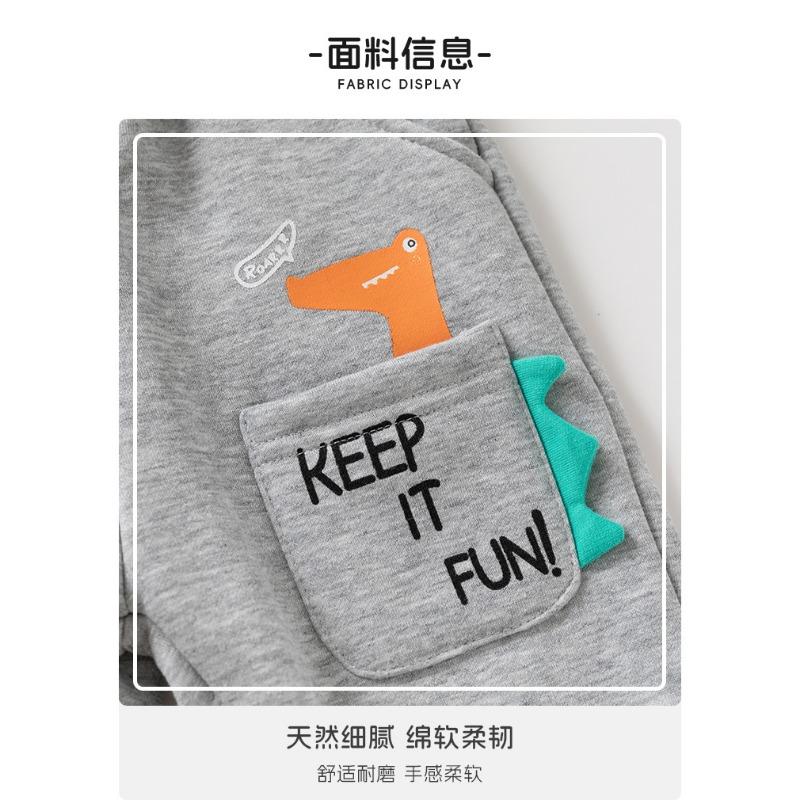 Korean Style Boys Fleece Lined Long Sports Pants Kids Children Winter Autumn Trousers