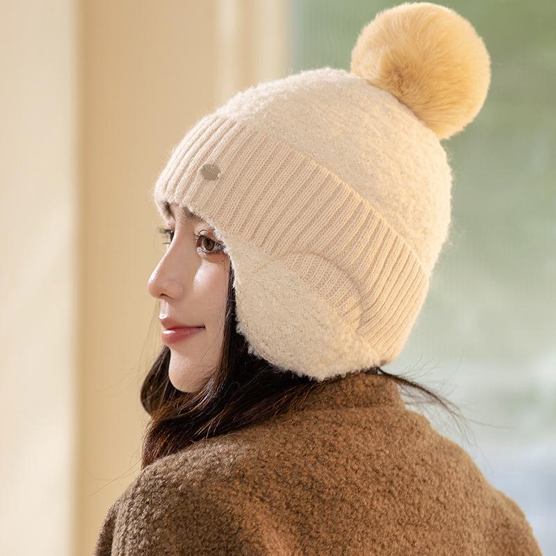 

Классическая бейсболка с ушами, толстая, утепленная, трикотажная, эластичная, зимняя, теплая, спортивная шапка с полями для женщин One size бежевый