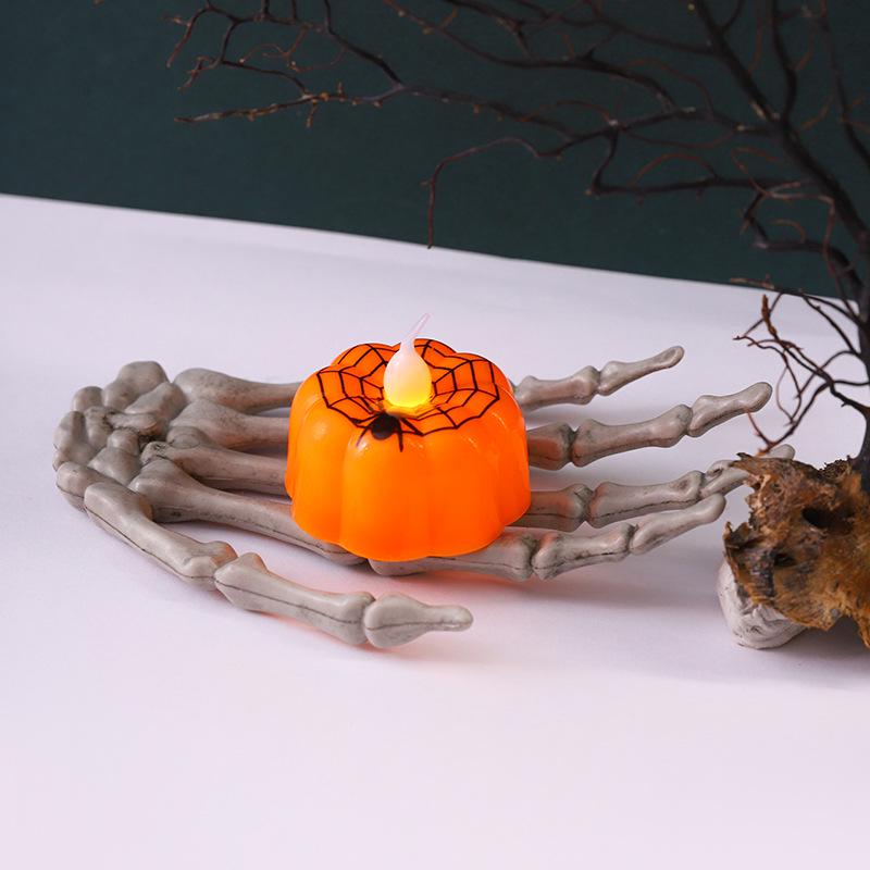 LED Halloween Pumpkin Lantern - Ghost Festival Decoration, Electronic Candle Lamp, Luminous Night Light.