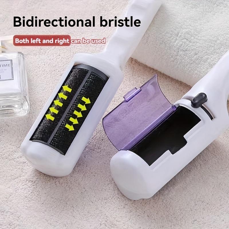 1pcs Electrostatic Dust Removal Brush for Removing Hair and Dust from Clothes Double-sided White Hair Removal Brush