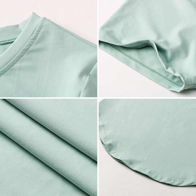 Summer Loose Short Sleeve Yoga T Shirt Women Breathable Running Sports Tees Top Casual T-shirt Elastic Office Lady Fitness Tshirts 24138