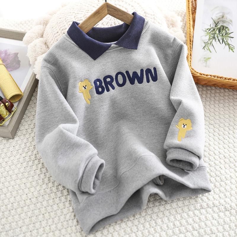 Jungen Sweatshirts mit Samtfutter: Langärmelige, warme, stilvolle Wintermäntel für Kinder