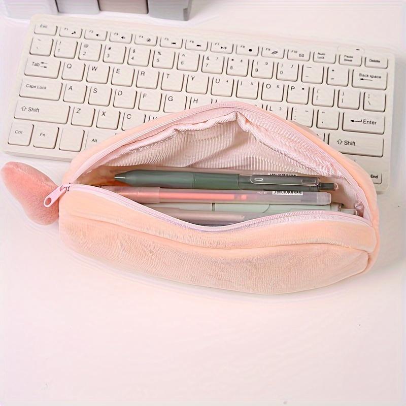 1pc Plush Cartoon Cute Pig Series Large Capacity Pencil Case Desktop Storage Pencil Plush