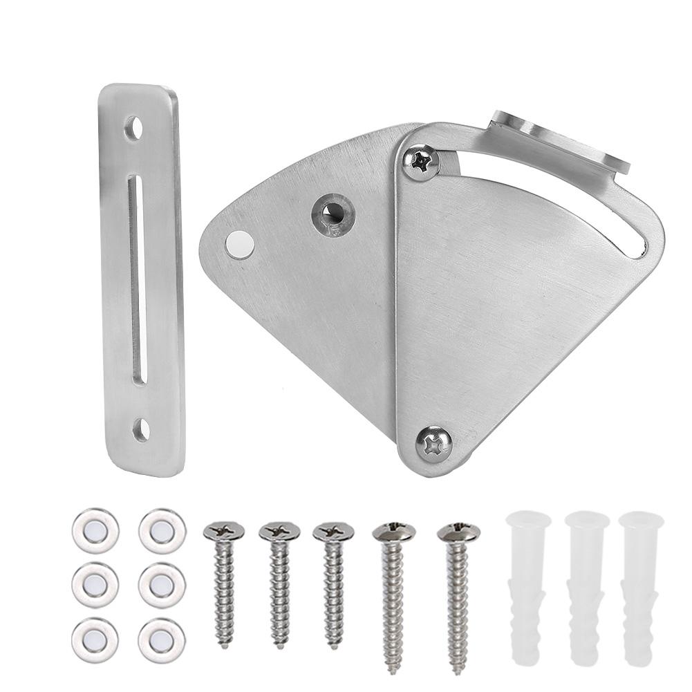 Stainless Steel Sliding Barn Door Latch Lock Set Hardware Accessory for Bathroom Bedroom