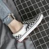 Loafers Herren Frühjahr Neue schwarz-weiß karierte Segeltuchschuhe Paar Sneakers