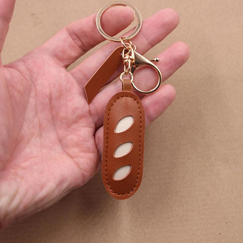 Creative  Keychains Women Pu Leather Hanger Pendant Decoration For Bag Charm Car Keyring Accessories Gifts