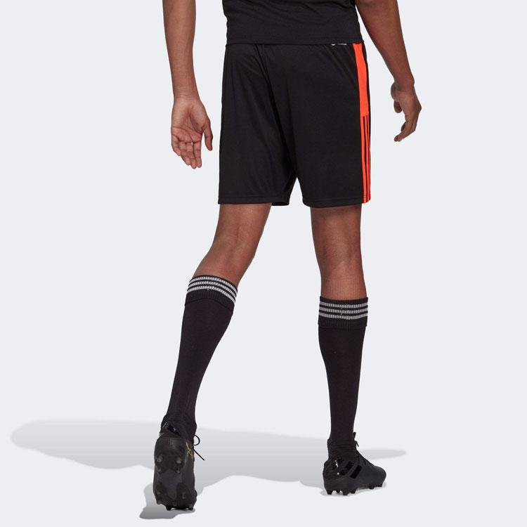 Adidas Tiro Essentials Three Stripe Color Block Logo Elastic Waist Football Shorts Men Shorts Black HM7934