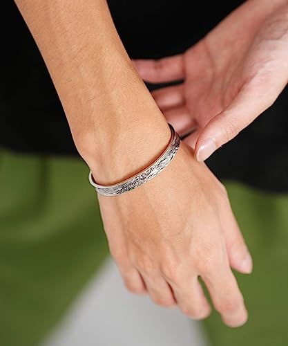 Lionheart LH-1 Reverse Round Hawaiian Bangle, Surgical Stainless Steel 316L (Hyperallergic), Silver