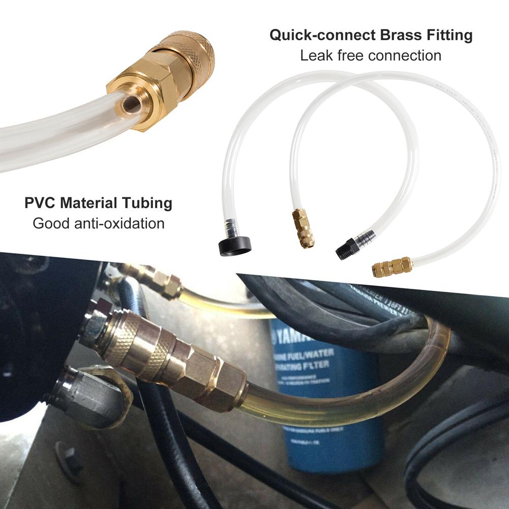 Copper Marine Oil Filler Hose 2Pcs Hydraulic Steering Systems Bridge Tube Hydraulic Steering System Oil Drain Kit for Seastar