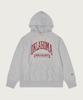 Reverse Weave Loose Fit College Hoodie Light Grey
