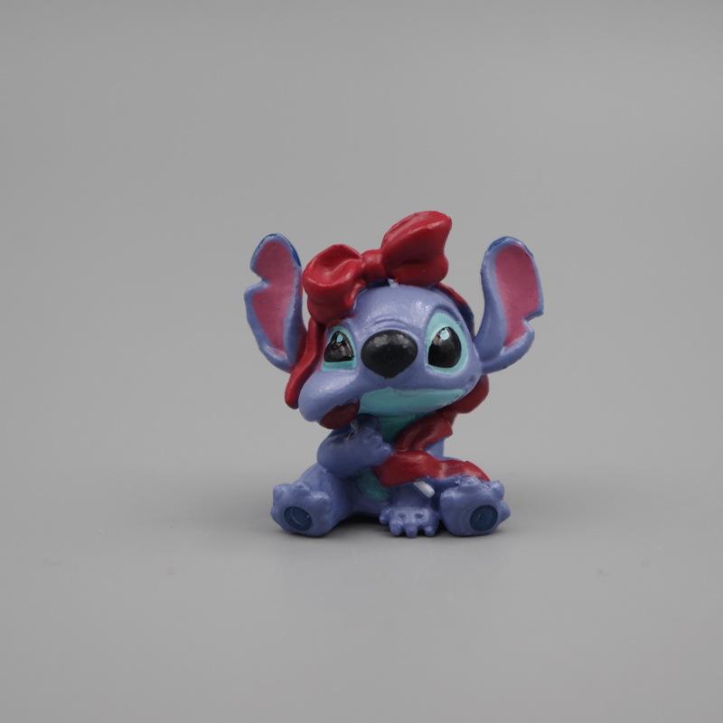 

Anime Figure Toy Set Cartoon Mini Stitch Doll Models Cake Decoration Accessories PVC DIY Ornaments Kids Birthday Gifts
