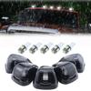 GLOFE 5X Black Smoke Lens Cab Roof Marker Running Lamp with White LED Light