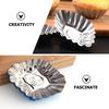 6 Pcs Stainless Steel Egg Tart Mold Baking Molds Convenient Jelly Household Multi-function Pudding Cupcake Mini