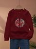 Autumn/Winter Unisex Warm Velvet Sweatshirt with Chinese-Style Embroidery Design