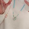 Chinese Vintage Enamel Tassel Beaded Necklace Premium Luxury Long Sweater Chain Fashion Elegant Jewelry