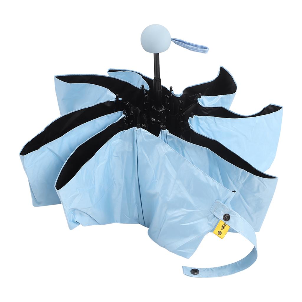 Parasol Podróżny Słońce Deszcz 5 Składany Ochrona UV Prezent Przenośny z Pudełkiem dla Mężczyzn Kobiet Niebieski