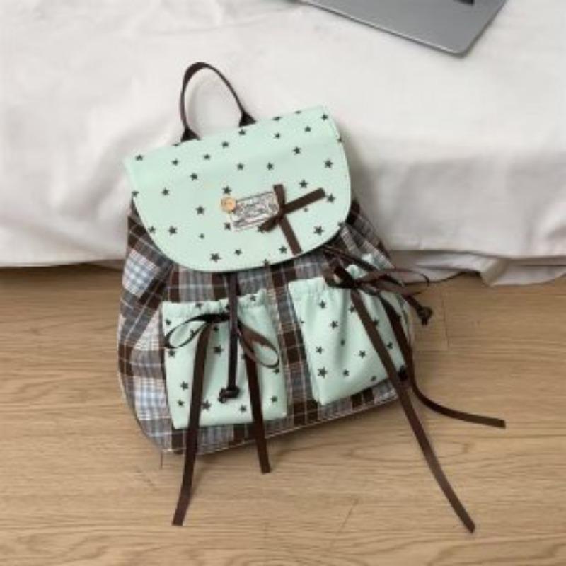 

Casual fashion millennial style large-capacity backpack women s 2 new class bag commuter backpack One size fits all мятный зеленый