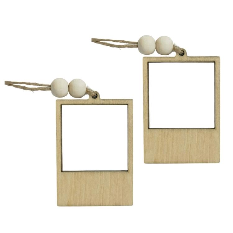 Подвесная фоторамка Деревянная фоторамка Рождественское украшение для фото Украшение на рождественскую елку для Рождества Свадьбы Домашней вечеринки