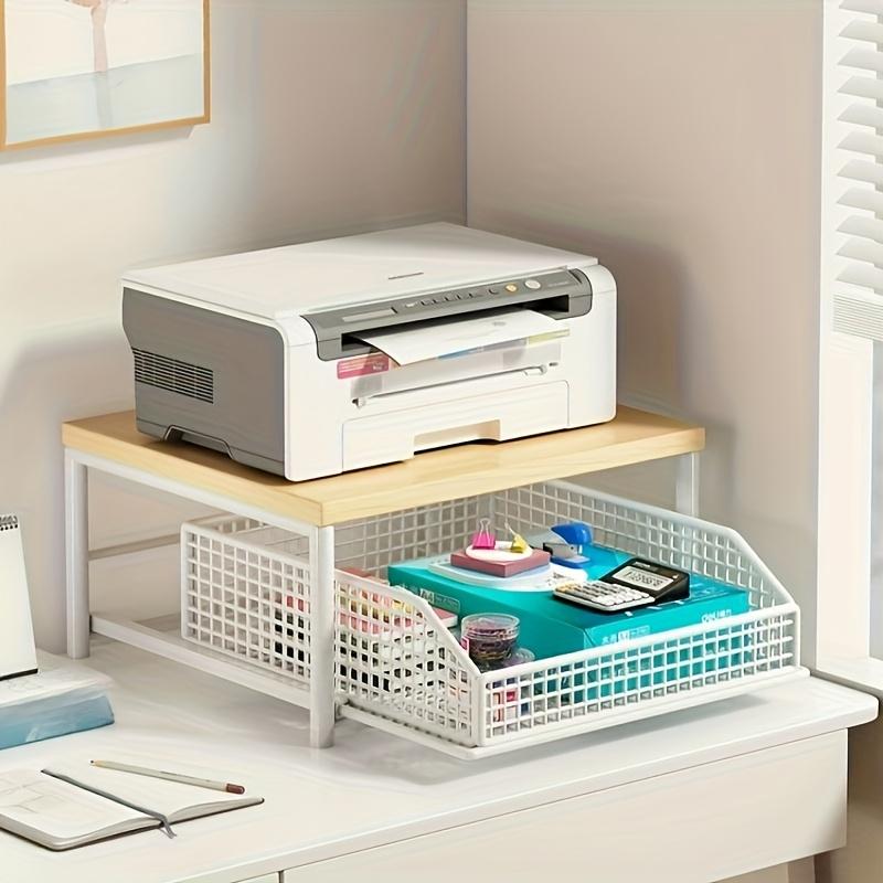 Modern kitchen microwave rack storage organizer, space-saving countertop storage rack that can store appliances, tableware.