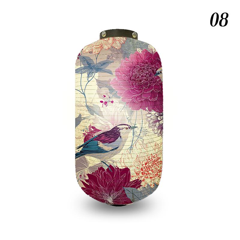 Japanese Style Cloth Lantern Retro Flower And Bird Art Pattern Lanterns Izakaya Sushi Shop Restaurant Holiday Party Decoration