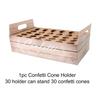 Kraft Paper Wedding Confetti Cone Holder Support Wedding Party Decor Supplies Confetti Cones Stand Box Tray Wedding Paper Cone