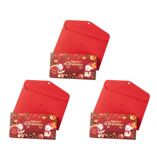 Christmas Cash Gift Envelopes with 6 Slots DIY Money Holder And Gift Card Organizer Holiday Surprise Cash Envelope for Men Women Girls Boys Kids