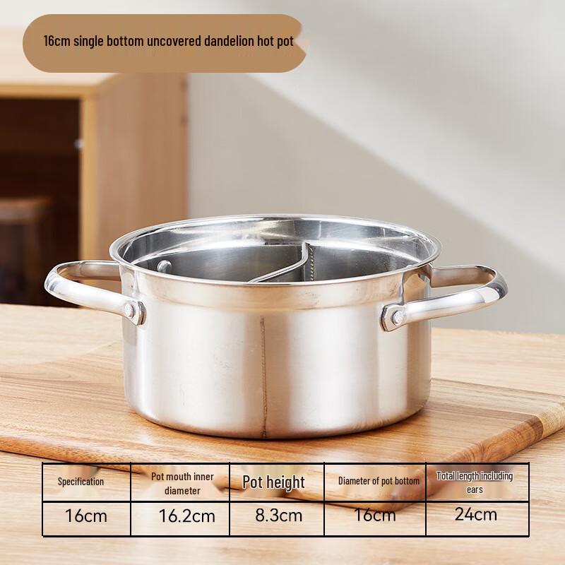 Panela Quente e Panelas Shabu-Shabu Espessadas de Aço Inoxidável Di Rui En