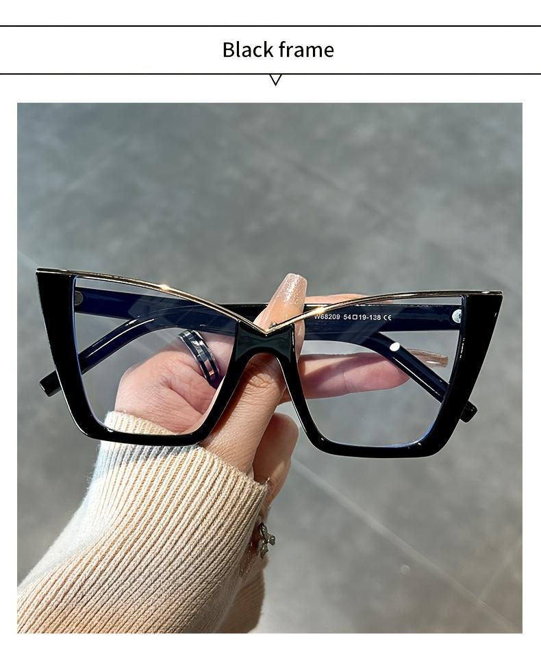 2025 Vintage Cat Eye Glasses Transparent Lens Computer Glasses Jelly Color Frame For Women-Fashion Glasses Eye Protection