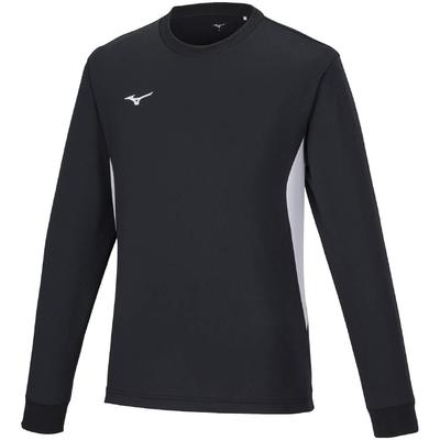 NaviDry Long Sleeve Training Size M T-Shirt, U-Neck, Moisture-Wicking, Quick-Drying, Underwear, Men's, 32MAA195, Black/White,