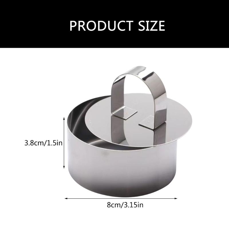 Set of 6 Pastrys Dessert Rings Stainless Steel Mousse Molds Dessert Rings Cake Rings Suitable for Cakes and Puddings