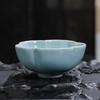 Chinese Tradition Ru Kiln Ceramic Tea Cup Handmade Ice Crack Teacup Household Tea Bowl Travel Personal Master Cup Tea Set