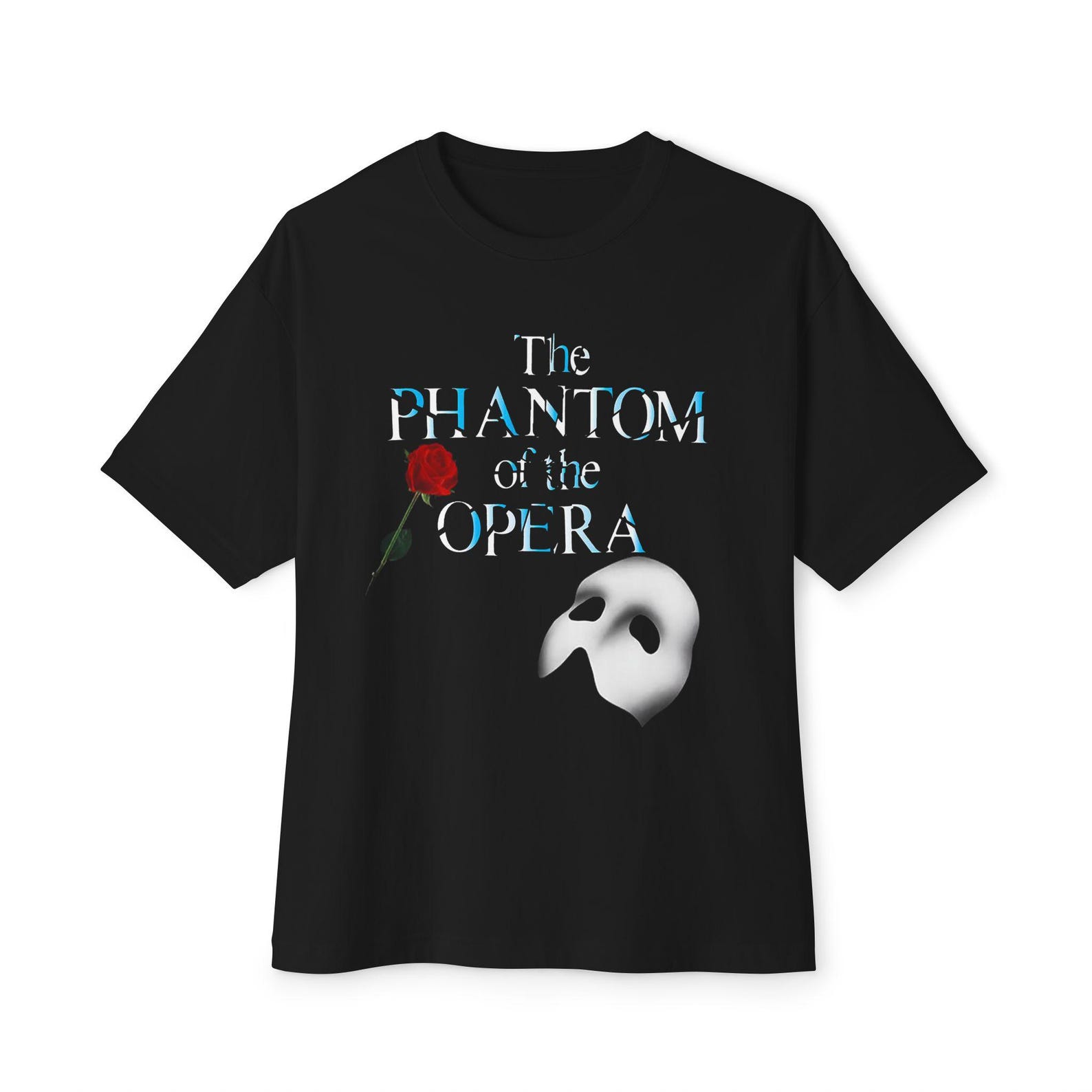 The Phantom of The Opera Famous Broadway Musical Show Logo Unisex Oversized Tees T-Shirt Size S-3XL M