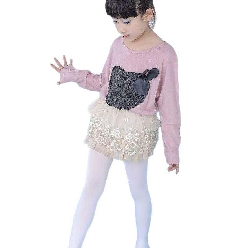 Medias de Terciopelo de Colores Dulces para Danza Infantil para Primavera y Otoño
