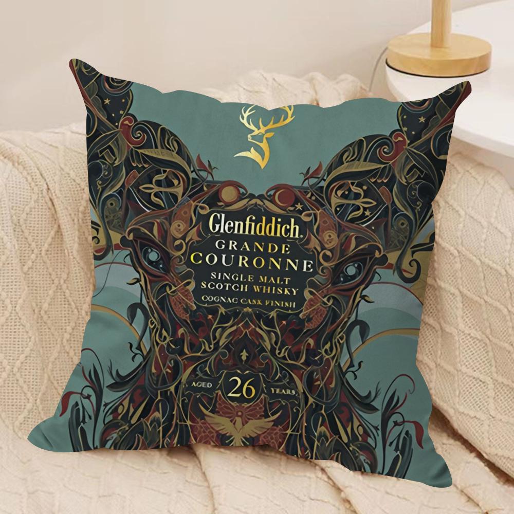 The G-GlenfiddichS Cushion Cover Soft Plush Double-Sided Printed Sofa Pillow Cushion Cover | Cozy All-Season Durable Decor Gift