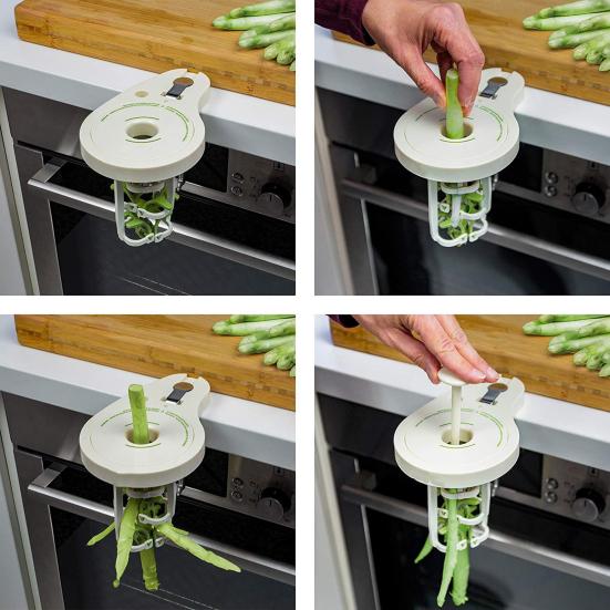 Asparagus Peeler Manual Vegetable Peeler Safe Peeling Tool with Non-Slip Clamp Kitchen Gadget