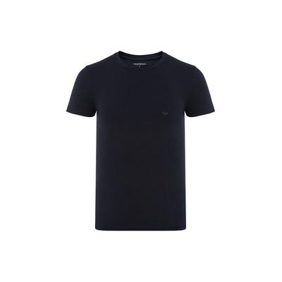 Logo Print Rundhals Lässiges Kurzarm T-Shirt Herren Oberteile Dunkelblau 1110358-A7450-0135