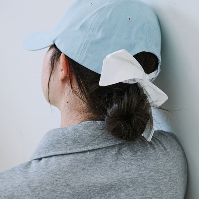 YUPPE Y RIBBON BALL CAP_SKY BLUE