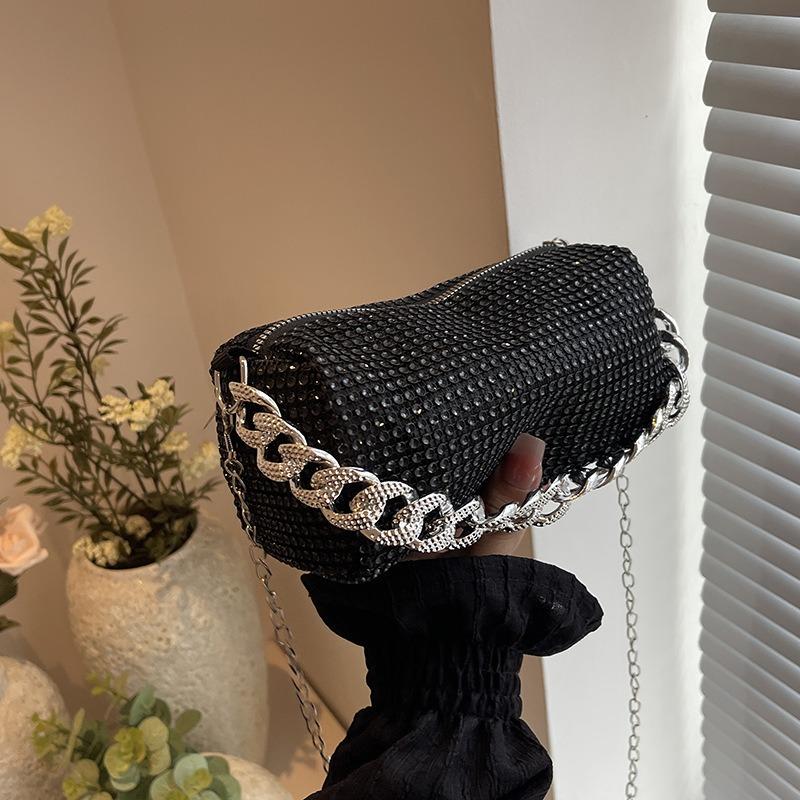 Today's Popular Rhinestone Bag Women's New Summer Trendy Versatile Messenger Bag Chain Portable Small Bag