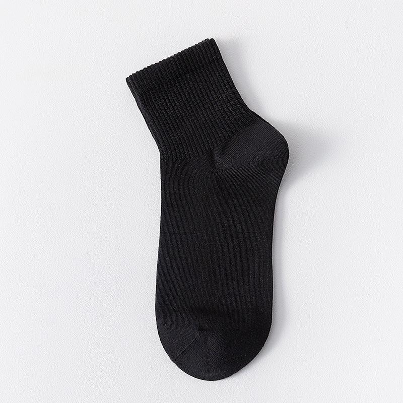 Socken Herren Herbst Unifarben Mittelhohe Socken Atmungsaktiv Schweiß Anti-Geruch Baumwolle Sport und Freizeit Nahtlos Herrensocken