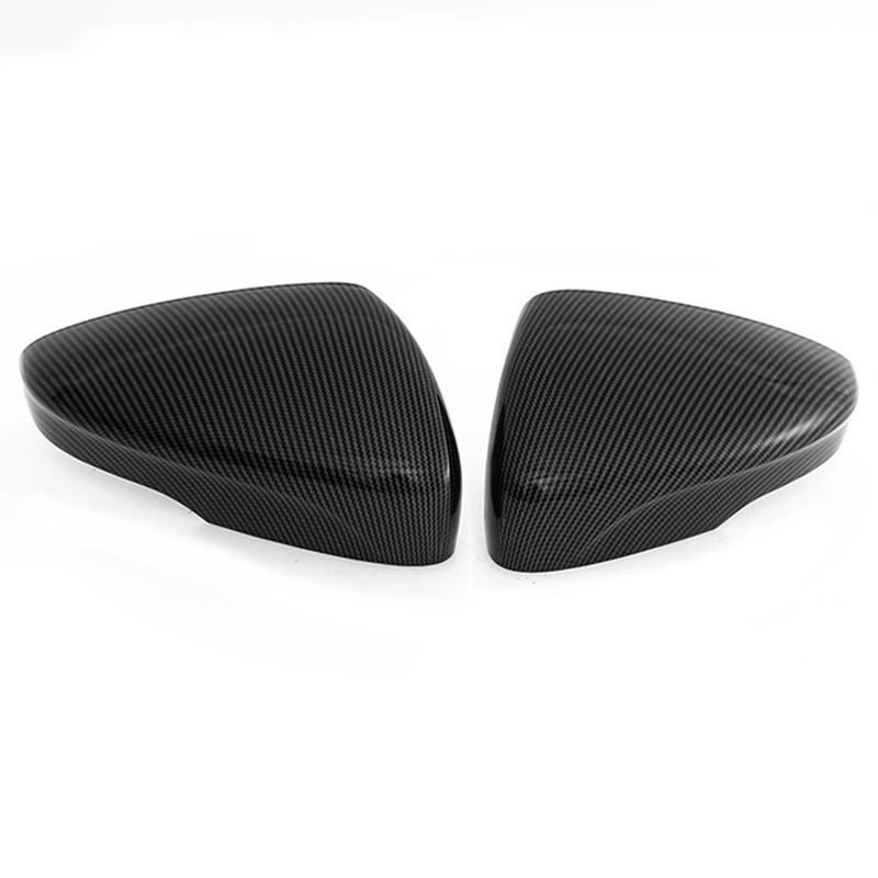 Rearview Mirror Cover Housing For Ford Focus MK4 2019-2023 LHD Black/Carbon Pattern Side Mirror Cap US Version Car Accessories