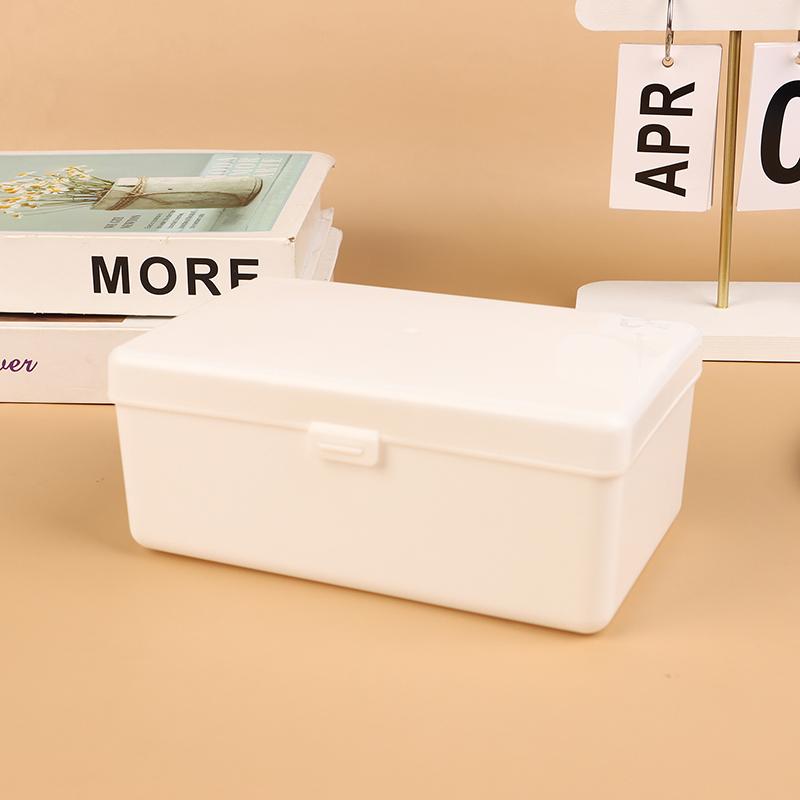 Ins Белый прозрачный флип-коробка для хранения вещей Домашняя организация Кейс для хранения карточек Разные канцелярские принадлежности Настольный пылезащитный органайзер белый