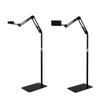 Height-Adjustable Floor Tablet & Phone Stand with Cross-Bed Headboard Mount for Live Streaming