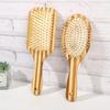Professional Oval-shaped Natural Bamboo Hairbrush Anti-Static Airbag Scalp Massage Brush with Cushion Pin Paddle Detangling Comb